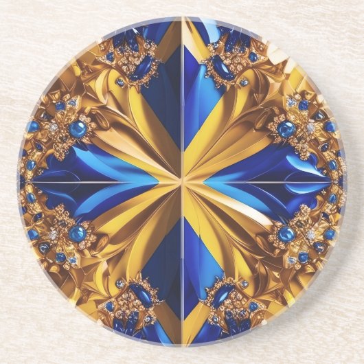 Onderzetter met Zweden Kleuren Design (Voorkant)