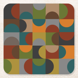 Onderzetter Mid-Century Moderne Blokken en Halfcir