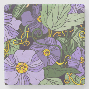 Onderzetter mooie Floral Sketch Stone