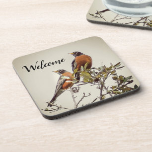 onderzetter "Mr en Mrs Robin"