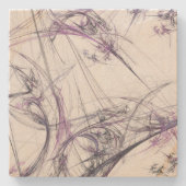 Onderzetter Paars en grijs Fractal Square (Voorkant)