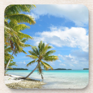 Onderzetter palmboomstrand