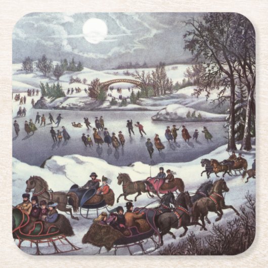 Onderzetter PAPER : New York : Central Park : 1920 (Voorkant)