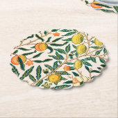 Onderzetter PAPIER : WILLIAM MORRIS : POMEGRANAAT (Gekanteld)
