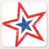 Onderzetter patriottisch Star Paper Drink (Voorkant)