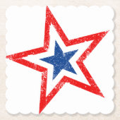Onderzetter patriottisch Star Paper Drink (Voorkant)
