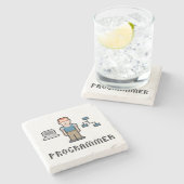 Onderzetter Pixel Programmer Marmer Stone (Zijkant)