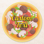 Onderzetter Pizza-ronde papier (Voorkant)