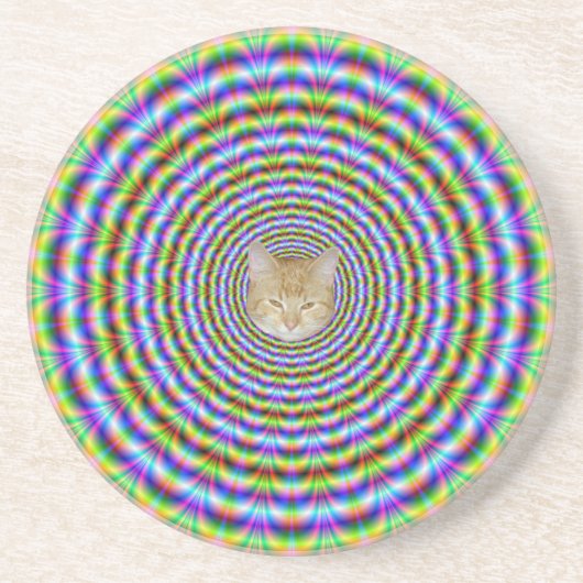 Onderzetter Psychedelic Neon Ripples (Voorkant)