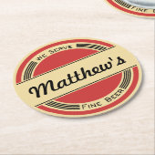 Onderzetter  Retro Beer (Gebogen)