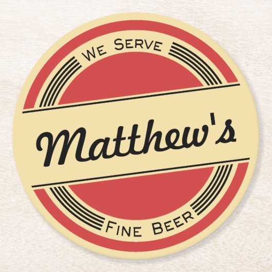 Onderzetter  Retro Beer (Voorkant)