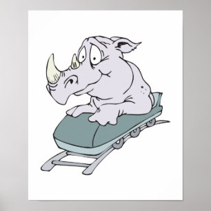onderzetter rhino poster
