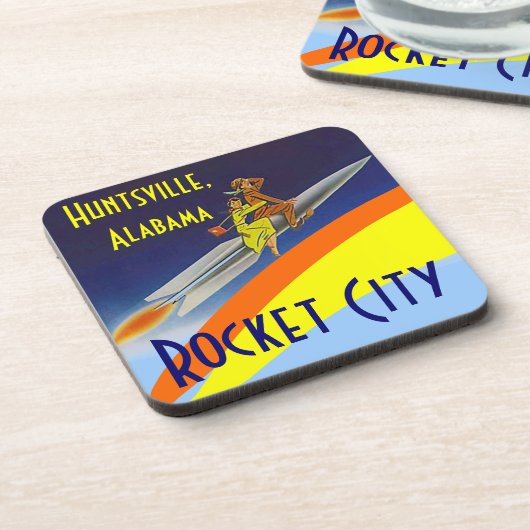 Onderzetter Rocket City Huntsville Alabama AL (Linkerzijde)