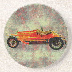Onderzetter Rode auto Sandstone