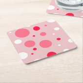 Onderzetter Roze poladots (Schuin)