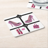 Onderzetter Roze schoenen (Schuin)