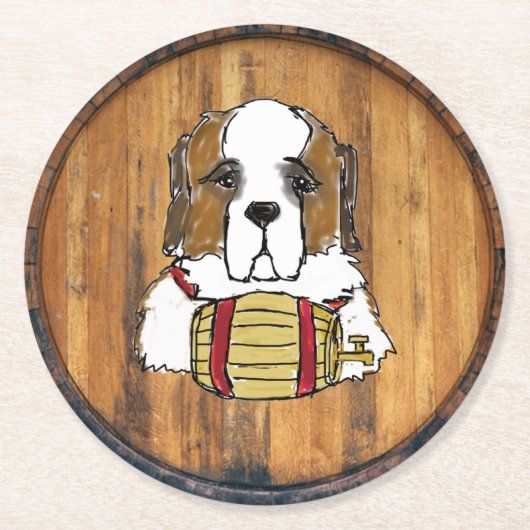 Onderzetter Saint Bernard Barrel (Voorkant)