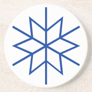 Onderzetter - Snowflakes in blauw