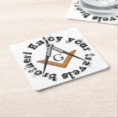 Onderzetter Square and Compass (Schuin)