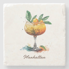 Onderzetter, Stone - Manhattan Stenen Onderzetter