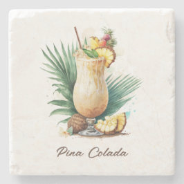 Onderzetter, Stone - Pina Colada Stenen Onderzetter