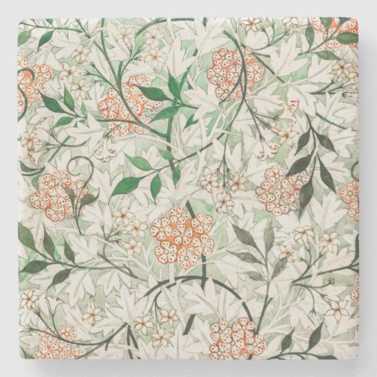 ONDERZETTER STONE : WILLIAM MORRIS : JASMINE (Voorkant)