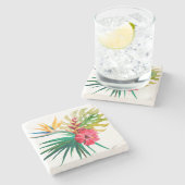 Onderzetter Tropische bloemen (Zijkant)