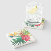 Onderzetter Tropische bloemen (Zijkant)