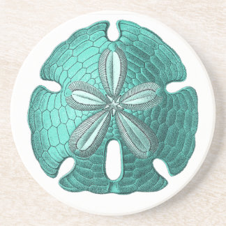 Onderzetter van Aqua Sand Dollar Stone