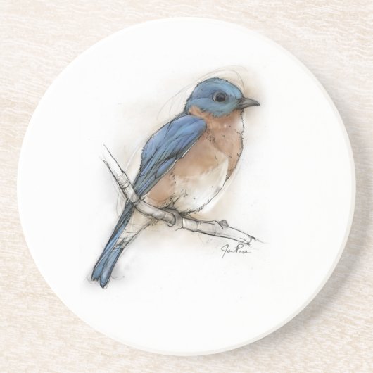 Onderzetter van blauwvogel (Voorkant)