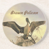 Onderzetter van bruin Pelican (Voorkant)