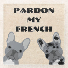Onderzetter van de Franse Bulldog