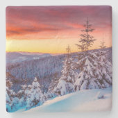 Onderzetter van de mountainSunset Stone (Voorkant)