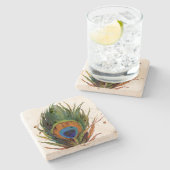 Onderzetter van de peacock Feather Stone (Zijkant)