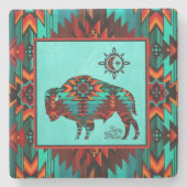Onderzetter van de Southwest Buffalo Stone (Voorkant)