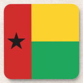 Onderzetter van de vlag van Guinee-Bissau (Voorkant)