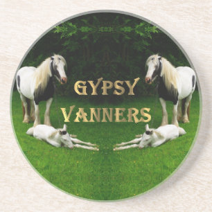Onderzetter van Drink met gypsy Vanners