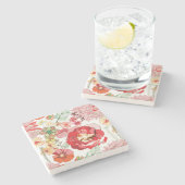  Onderzetter van Floral Marble Stone (Zijkant)