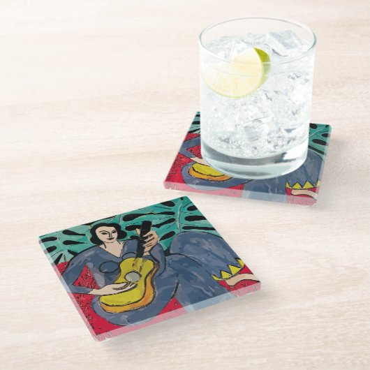 Onderzetter van gitaarglas (Schuin)