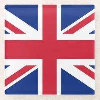 Onderzetter van glas met vlag van het Verenigd Kon