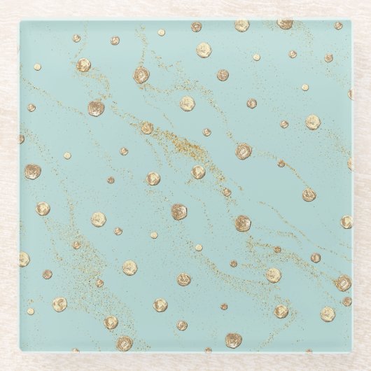 Onderzetter van goudglas (Voorkant)