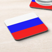 Onderzetter van harde kunststof met Russische vlag (Linkerzijde)