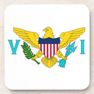 Onderzetter van harde kunststof met vlag van de Ma