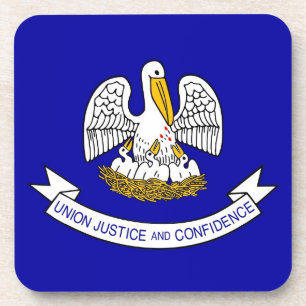 Onderzetter van harde kunststof met vlag van Louis