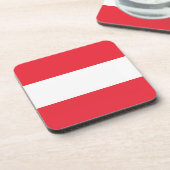 Onderzetter van harde kunststof met vlag van Ooste (Linkerzijde)