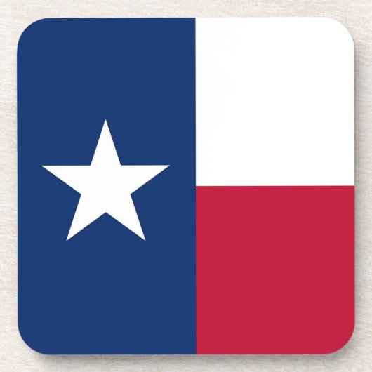 Onderzetter van harde kunststof met vlag van Texas (Voorkant)