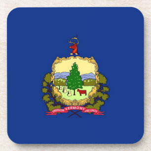 Onderzetter van harde kunststof met vlag van Vermo