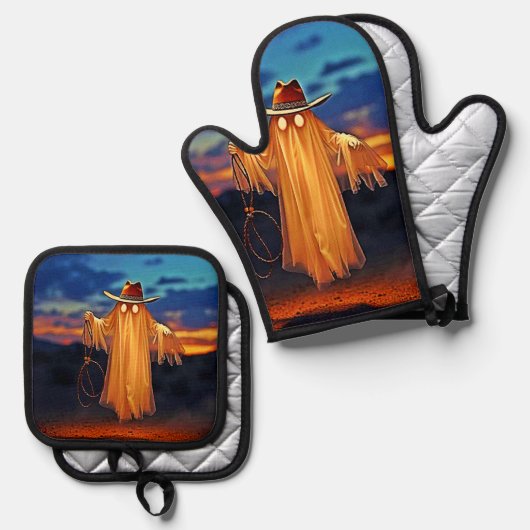 Onderzetter van harde kunststof ovenwant & pannenlap set (Voorkant / Achterkant)