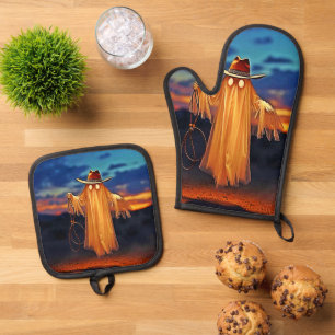 Onderzetter van harde kunststof ovenwant & pannenlap set