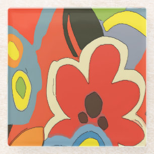Onderzetter van Hawaii Flowers Glass